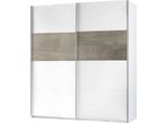 Dmora Guardaroba 2 Ante Ainu 60X200H Cm Bianco, Appendiabiti 2 Ante