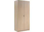 Dmora Guardaroba 2 Ante Avik 52X180H Cm Marrone Rovere, Appendiabiti 2 Ante