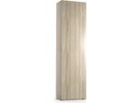 Dmora Armadio Multiuso 1 Anta Abuela 30X182H Cm Marrone Rovere, Un'anta 8 Vani Italy