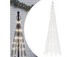 Vidaxl Albero Di Natale A Led Per Pennone 1534 Led Bianco Freddo 500 Cm