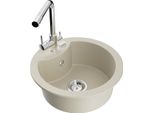 Mexen Diego Lavello In Granito A 1 Vasca Con Miscelatore Cucina Duero, Beige - 6512-69-671600-00