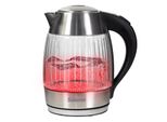 Salente Stripeglass, Bollitore Elettrico Da 1,8 L, Acciaio Inox/Vetro, Retroilluminazione Rossa
