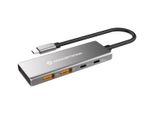 Conceptronic Dock Usb-C->2Xusb-C,2Xusb-A,100Wpd O.N.0.25M Gr (HUBBIES15G)