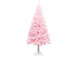 The Living Store Albero Di Natale Artificiale Con Supporto Rosa 180 Cm Pvc