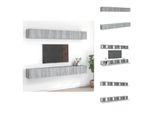 Vidaxl Set Di 8 Mobili Tv Grigio Sonoma 60X30X30 Cm In Legno - Mobili Tv