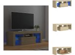 Mobile Tv Vidaxl Con Luci Led Rovere Sonoma 120X35X40 Cm - Mobili Tv