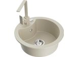Mexen Diego Lavello In Granito 1 Vasca Con Miscelatore Da Cucina Rita, Beige - 6512-69-670300-69