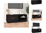 Mobile Tv Vidaxl Nero 105X34X40 Cm In Legno Di Pino Massiccio - Mobili Tv