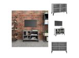 Mobile Tv Vidaxl Con Gambe In Metallo Grigio Cemento 69,5X30X50 Cm - Mobili Tv