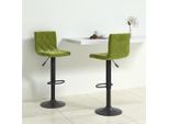 The Living Store Sgabelli Da Bar 2 Pezzi. Velluto Verde Chiaro