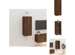 Vidaxl Mobile Tv A Parete Effetto Rovere Marrone 40X34,5X100 Cm - Mobili Tv