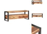 Mobile Tv Vidaxl 120X35X45 Cm In Legno Massiccio Color Miele - Mobili Tv