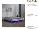 Vidaxl Letto In Legno Massiccio Con Led 150X200 Cm - Letti E Strutture Letto