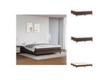Vidaxl Letto A Molle Insacchettate Marrone 180X200 Cm In Pelle Finta - Letti & Strutture Letto