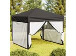 The Living Store Tenda Pieghevole Per Feste Con Pareti Laterali Antracite 3X3 M