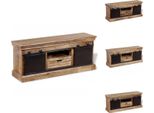 Mobile Tv Vidaxl Con 2 Ante Scorrevoli In Legno Massiccio Di Mango 110X30X45 Cm - Mobili Tv