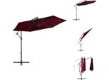 Vidaxl Ombrello Ampel Con Palo In Alluminio Rosso Bordeaux 300 Cm - Ombrelloni E Tende Da Sole