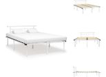 Vidaxl Struttura Letto In Metallo Bianco 140X200 Cm - Letti E Strutture Letto