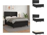 Vidaxl Letto A Molle Con Materasso Nero 140X190 Cm In Pelle Finta - Letti E Strutture Letto