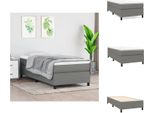 Vidaxl Letto A Molle Insacchettate Grigio Scuro 100X200 Cm Tessuto - Letti E Strutture Letto