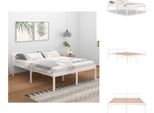 Vidaxl Letto Senior Bianco 160X200 Cm Pino Massiccio - Letti E Strutture Letto