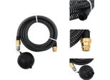 Vidaxl Tubo Di Aspirazione Con Raccordi In Ottone Nero 1,1" 5 M Pvc - Tubi Da Giardino"