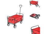 Vidaxl Carrello Manuale Pieghevole In Acciaio Rosso - Carrelli E Carrelli A Mano