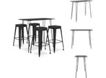 Vidaxl Set Da Bar 5 Pezzi Nero - Gruppi Da Pranzo