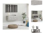 Mobile Tv Vidaxl Grigio Cemento 80X30X30 Cm Materiale A Base Di Legno - Mobili Tv