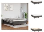 Vidaxl Struttura Letto Grigio 140X200 Cm In Pelle Finta - Letti E Strutture Letto