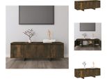 Mobile Tv Vidaxl Rovere Fumé 120X30X40,5 Cm Materiale A Base Di Legno - Mobili Tv