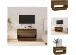 Vidaxl Mobile Tv Marrone Effetto Rovere 70X41X44 Cm Materiale A Base Di Legno - Mobili Tv