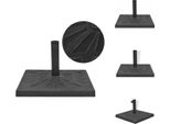 Vidaxl Supporto Per Ombrellone In Resina Quadrato Nero 19 Kg - Supporto Per Ombrellone