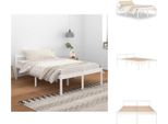 Vidaxl Letto Senior Bianco 140X200 Cm Pino Massiccio - Letti E Strutture Letto