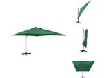 Vidaxl Ombrello Ampel Con Palo E Led Verde 300 Cm - Ombrelloni E Tende Da Sole