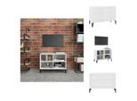 Mobile Tv Vidaxl Con Gambe In Metallo Bianco 69,5X30X50Cm - Mobili Tv