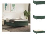 Vidaxl Letto A Molle Verde Scuro 140X200 Cm In Velluto - Letti E Strutture Letto