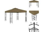 Vidaxl Pavillon 3X3 M Taupe 180 G/M² - Pavillons & Partyzelte