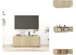 Mobile Tv Vidaxl Rovere Sonoma 100X35X40 Cm Materiale A Base Di Legno - Mobili Tv