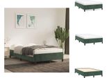 Vidaxl Struttura Letto Verde Scuro 120X200 Cm In Velluto - Letti E Strutture Letto
