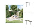 Vidaxl Tenda Da Sole Crema 4X3 M 180 G/M² In Tessuto E Acciaio - Padiglioni E Tende Per Feste