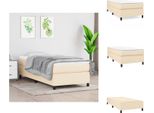 Vidaxl Letto A Molle Insacchettate Crema 90X190 Cm In Tessuto - Letti E Strutture Letto