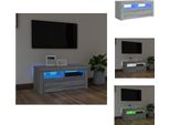 Vidaxl Mobile Tv Con Luci Led Grigio Sonoma 90X35X40 Cm - Mobili Tv