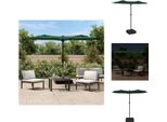 Vidaxl Ombrellone Doppio Con Led Verde 316X240 Cm - Ombrelloni E Tende Da Sole