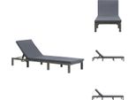 Vidaxl Lettino Con Cuscino In Polirattan Antracite - Lettini Prendisole