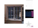 Vidaxl Led Stella Tenda Fata Luci 200 Led Blu 8 Funzioni - Illuminazione Di Natale