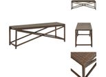 Vidaxl Panca Da Giardino 120 Cm Poly Rattan Brown - Panche Da Giardino