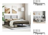 Vidaxl Struttura Letto Con Testiera In Metallo Nero 160X200 Cm - Letti E Strutture Letto
