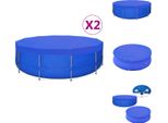 Vidaxl Coperture Per Piscine 2 Pz. Pe Rotondo 460 Cm 90 G/M² - Coperture E Sottocoperture Per Piscine