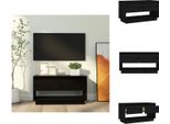 Mobile Tv Vidaxl Nero 74X34X40 Cm In Legno Di Pino Massiccio - Mobili Tv